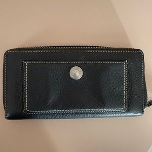 Vintage Coach black zip around wallet